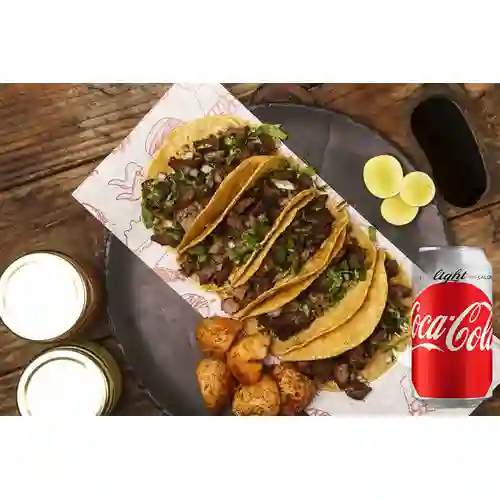 Combo Taco Chico de Arrachera + Coca-Cola Light