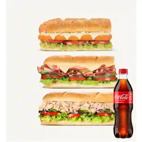 Combo 2 Subs 15 Cm por $109 + Coca-Cola Sabor Original 600 ml